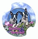 Set of Two Boston Terrier Occasion Carsters - Style dpa17 by Thirstystone