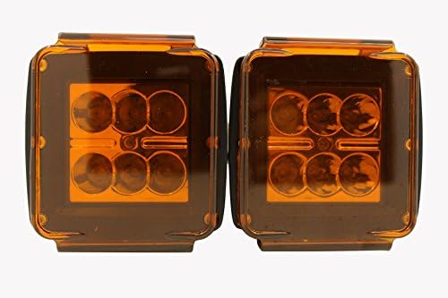 Jk Wrangler One Pair Auto Led Working Light Mounting Bracket + 4pcs 18w Cree Led Suv Off-road Boat Headlight Spot Driving Fog Light with 4pcs Amber Cover Lens + One Pc LED Light Bar Relay Wiring Harness for Four LED Offroad Flood Driving Light