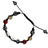 IMAGE OF 10MM Multi Color Swarovski Crystal Disco Ball Adjustable Unisex Shamballa Bracelet