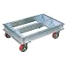 Vestil ACP-1824-9 Aluminum Channel Dolly with Hard Rubber Caster, 900 lbs Capacity, 24" Length x 18" Width x 6" Height Deck