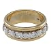 14K Two Tone Gold 3/4 ct. Machine Set Diamond Wedding Band (F-G Color, VS Clarity)