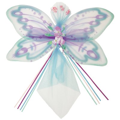 Childrens Toyshop  Toys : Large Turquoise Fancy Dress Fairy Wings 69cm x 38cm 3+ Years