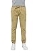 Mens Black Twill Chino Jogger Pants Cargo Slacks Tapered Cotton Trousers