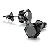 Jstyle Stainless Steel Womens Mens Cubic Zirconia Stud Earrings Pierced 6 Pairs
