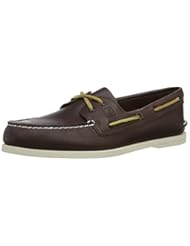Shoes: Sperry Mens A/O 2-Eye Burnished Boat Shoe Dark Brown/Tan Size 9.5 M - Sperry Top-Sider