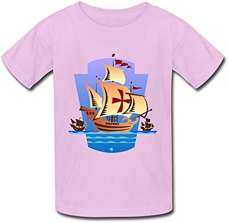 Ninva Youth Pink] Columbus Day Kids Boys And Girls Short Sleeves T-Shirt [S