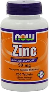 Now Foods Zinc Gluconate 50mg Tablets, 250-Count