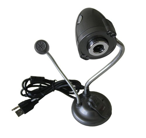 High Definition 5.0 Mega Pixels USB WebCam with Microphone & 4 LED Lights and Night Vision, Driver-Free