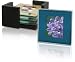  : Sarah Peyton Multi-Color Glass Photo Coasters, with Storage Rack
