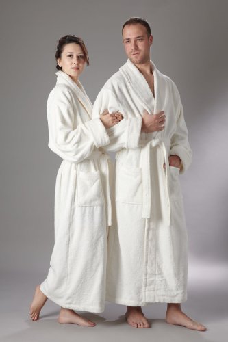 Mens and Womens 100% Organic Long Bathrobe