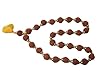 Meditation Yoga Mala Gift- Rudraksha Prayer Mala with Golden Caps Shiva Japa Mala