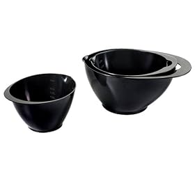 Black Mixing Bowls - Set of 3 by 