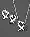 Sterling Silver Heart Earrings & Necklace Set