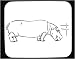 Mouse Pad with animal, hippopotamus, zoo, fauna, park
