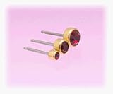 Blomdahl Gold Titanium Earrings - Garnet