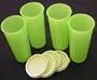 Tupperware Set of 4 - 12 Oz Tumblers in Lime Aid Green