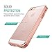 XDesign iPhone 5S / 5 / SE Clear Case Hybrid Scratch Resistant Bumper Case for iPhone Se/ 5s/ 5 [Ultra Clear][Anti Scratch][Shock Absorption] - Clear Peach Rose