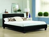 Hamburg Black 6FT Super King Size Leather Bed Frame