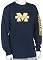 Michigan Wolverines 100% Cotton Long Sleeve T-Shirt (Navy)