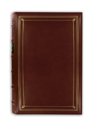 Pioneer Photo 204-Pocket Ring Bound Photo Album for 4 by 6-Inch Prints, Tan Bonded Leather with Gold Accents Cover