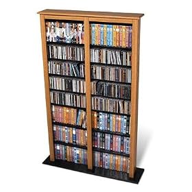 Double Wide Barrister Tower With Oak Finish