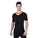 H:oter Mens Nylon Compression V-Neck T-shirt