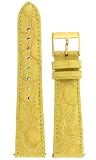 Watch band Genuine Crocodile Strap 18mm Yellow