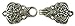 Large Saga Pewter Cloak Clasp: 2 7/16