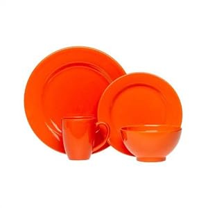 4 Piece Place Setting in Orange Peel