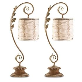 2 HANGING SHADE SWIRL LAMP * by Jed Mart