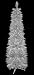 5' Silver Glitter Downswept Pine Artificial Christmas Tree