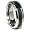 Tungsten Carbide Black Carbon Fiber Wedding Band Ring Sz 11.0