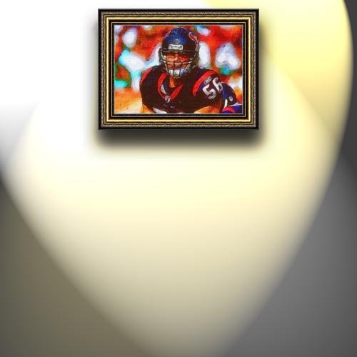 Completely Handpainted American Football Sport Painting, Custom Order FL2411, Oil on Canvas, with Option to Paint Jerry, Brett & Co. from Any Other Favorite Photograph or Picture, Unframed, Size 26'' x 38