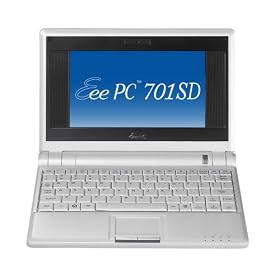 ASUS Eee PC 701 SD-WHI024L Netbook, Linux, 512MB RAM, 8GB SSD (White)
