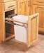 KV Primium Top Mount Slide Out Bin Single 35 Quart White