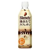 AGF ブレンディ ボトルコーヒー 挽きたてカフェオレ 500ml×24本