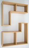 Wandregal-Set / 2 x Regal für die Wand - Buche