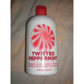 Bath & Body Works Twisted Peppermint 3-in-1 body wash, shampoo & bubble bath 16oz