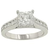 14 Stone Round Channel Set Diamond Ring Dmd .72ct (cz ctr)