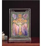 Meyda Tiffany 6 Wide 9 High Cross Mini Window & Lit Display 65555