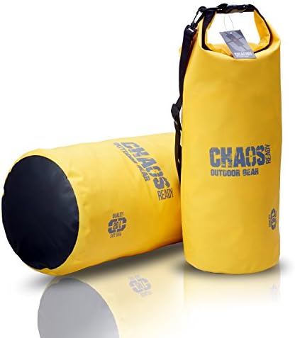 Chaos Ready Dry Bag - Waterproof Float Sack with Adjustable Shoulder Strap (10L &amp; 20L) Premium Quality - Heavy Duty For Canoeing, Kayaking, Paddle Board, Boating, Camping, Rafting, Pool or Beach