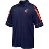 Men`s Nike Illinois Fighting Illini Navy Stiff Arm Coaches Sideline Polo