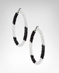 Colorblock Seed Bead Hoop Earring