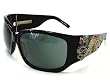 ED HARDY EHS025 EHS-025 Black Swarovski Vintage Tattoo Sunglasses
