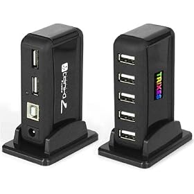 TRIXES High Speed 7 Port USB 2.0 HUB+UK AC Power Adapter Cable