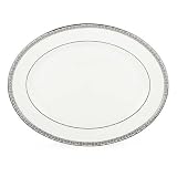 Lenox Timeless Bone China Platinum Banded 13 Oval Platter