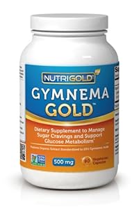 Gymnema Sylvestre Gold (Organic), 500 mg, 90 veg. capsules