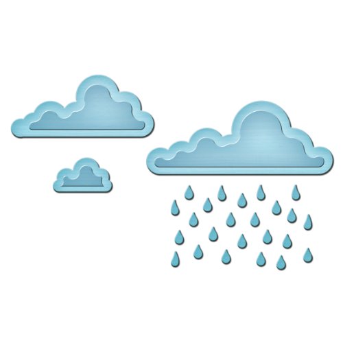 Spellbinders IN-013 Shapeabilities In'spire Embellishments, Rainy Day