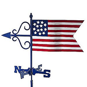 Red, White, & Blue Weathervane, Garden Mount