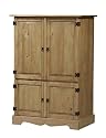 linon 63004sf-a-kd-u santa fe entertainment center -distressed pine finish